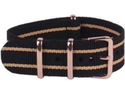 Pulseira de nylon de 22 mm leve e resistente à água com fivela de aço inoxidável S/MARCA