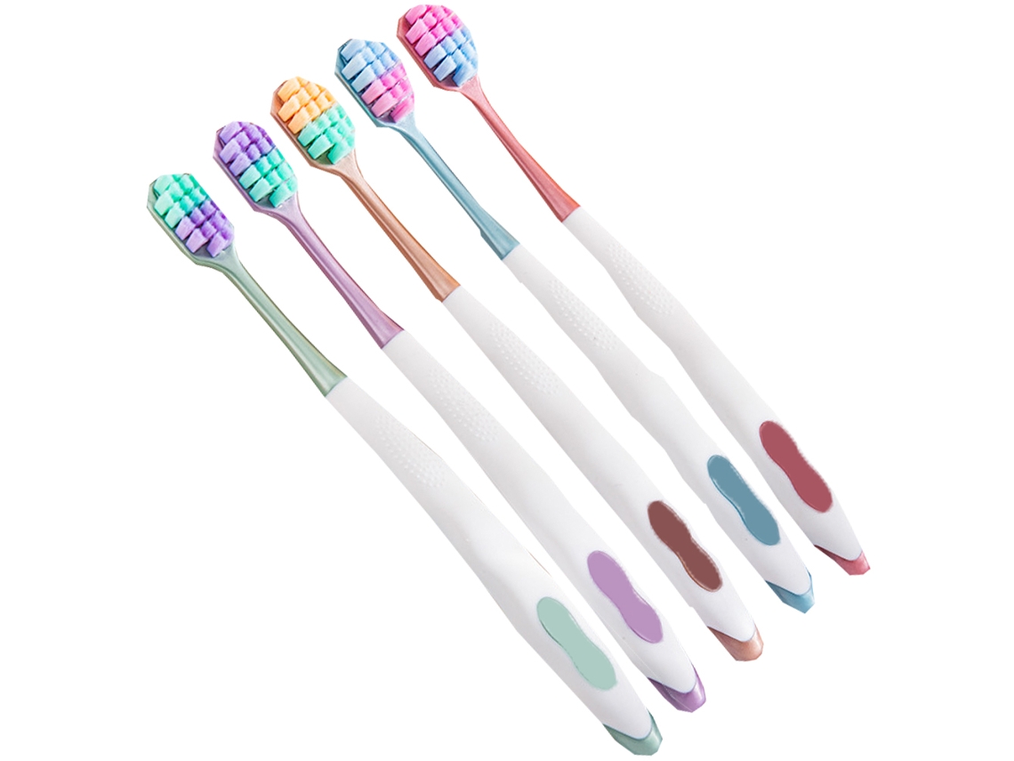 Escova De Dentes Reutilizável Durável, Parceira Da Saúde Bucal Com Cerdas Médias, Cabeça De Escova Compacta, Cabo Com Design Ergonômico Para Uma Exper