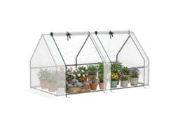 Estufa de Jardim 180x90x90cm com Tubo de Aço e Acessos Branco BTFORUS