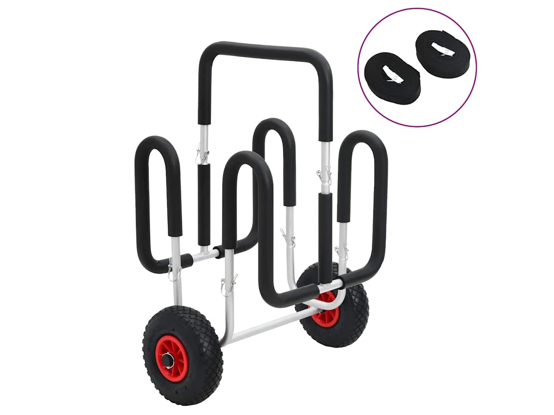 Vidaxl Carrinho De Sup Para 2 Pranchas De Surf 90 Kg Alumínio