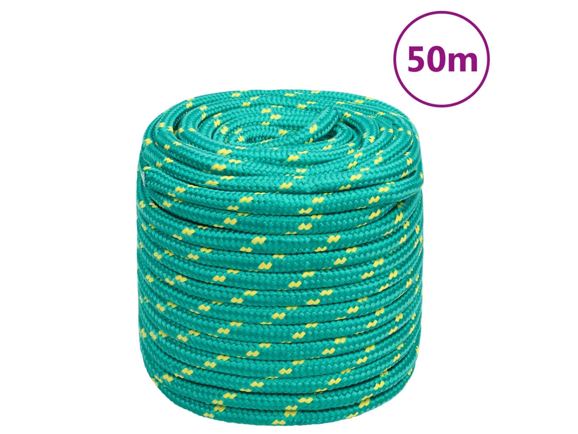 Vidaxl Corda De Barco 16 Mm 50 M Polipropileno Verde