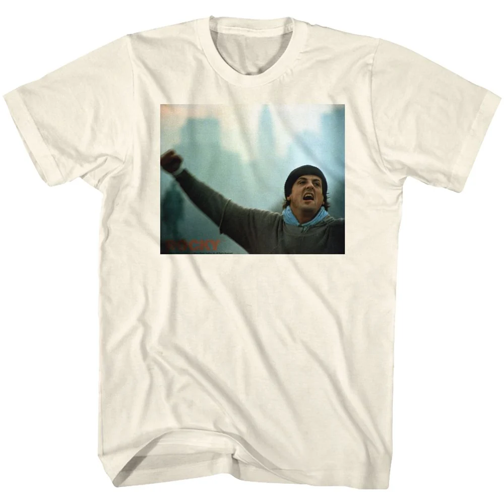 Rockinstone Rocky Movie Rky For The Indie Kids Solid Natural Adult T-shirt Size:xl