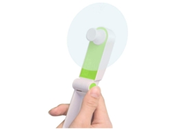 Ventilador Mao Pessoal Mini Portatil Bolso Usb Recarregavel 2 Velocidades Ajustaveis Verde Yizhood