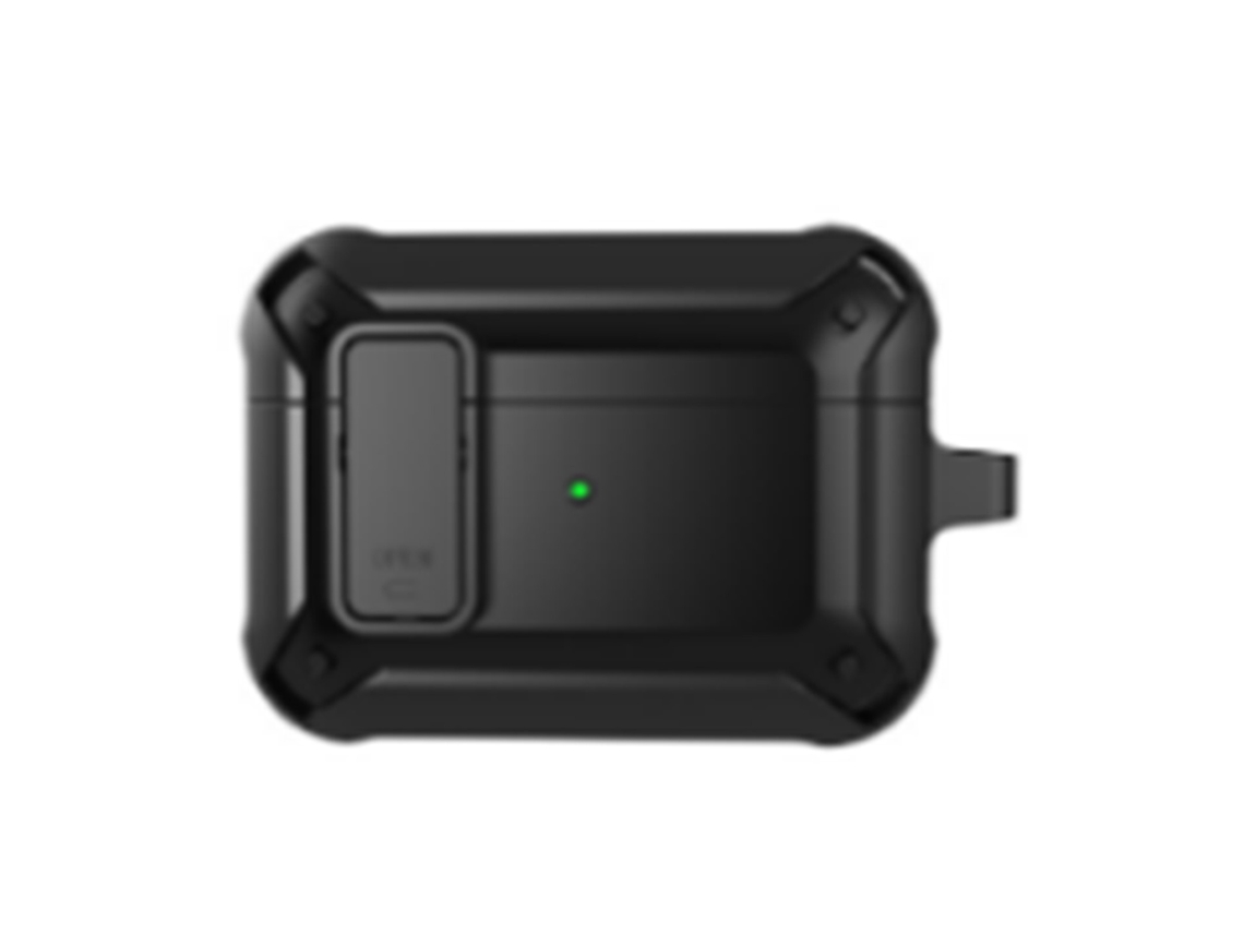 Funda Protectora para Auriculares Inalámbricos Ios Earbuds Pro2 Con Hebilla de Anillo Negra