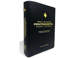 Livro Bíblia De Estudo Pentecostal Para Jovens Média Luxo Preta de Diversos Autores (Português)