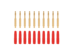10pcs Plugues Banana Dourados Isolados com Casco de 2mm para Equipamentos de Teste com S/MARCA