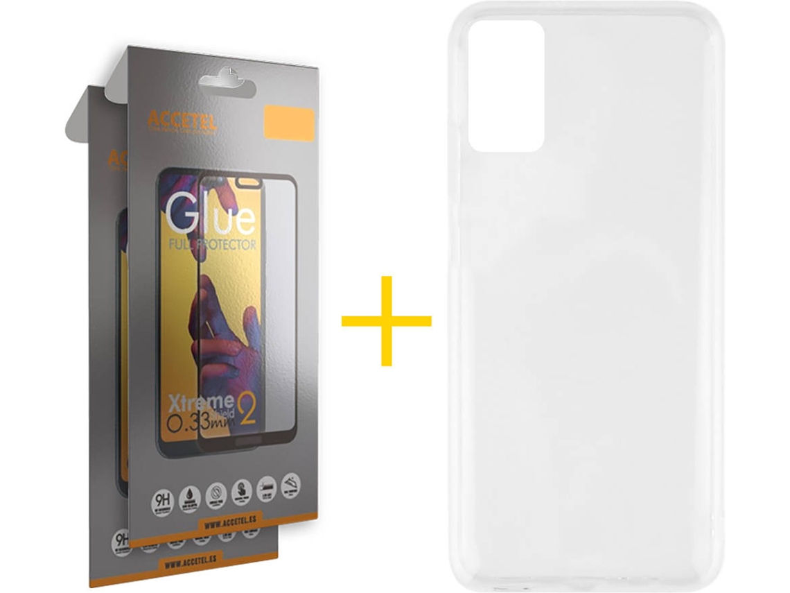 Kit Capa e 2 Películas Samsung Galaxy A71 4G ACCETEL Full Silicone Líquido (Transparente)