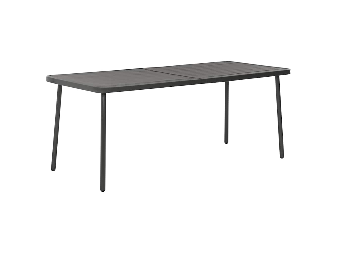 Maison Exclusive - 9 Pcs Conjunto De Jantar Jardim Aço Cinzento-escuro