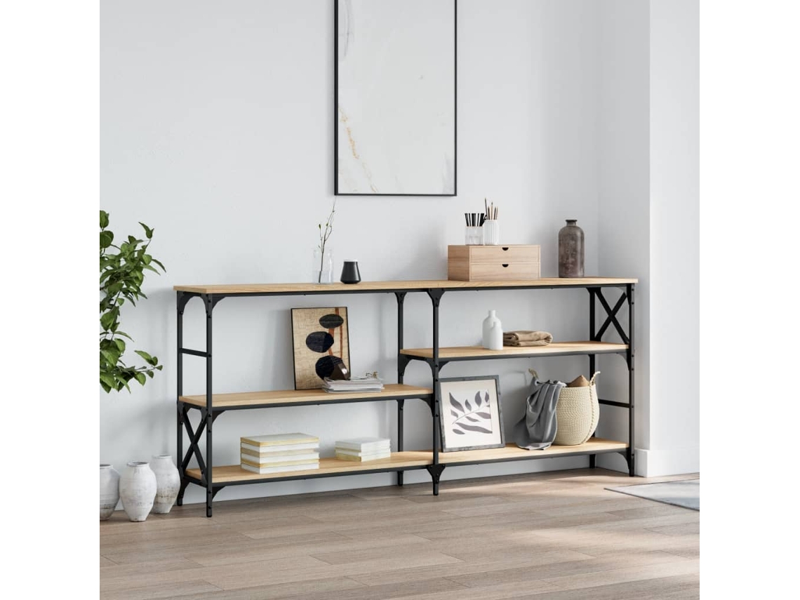 Vidaxl Mesa Consola 180x29x76,5 Cm Derivados Madeira Carvalho Sonoma