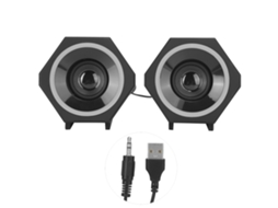 Caixa De Som Para Computador Pc (conexão Com Fio Usb, Subwoofer Mini)