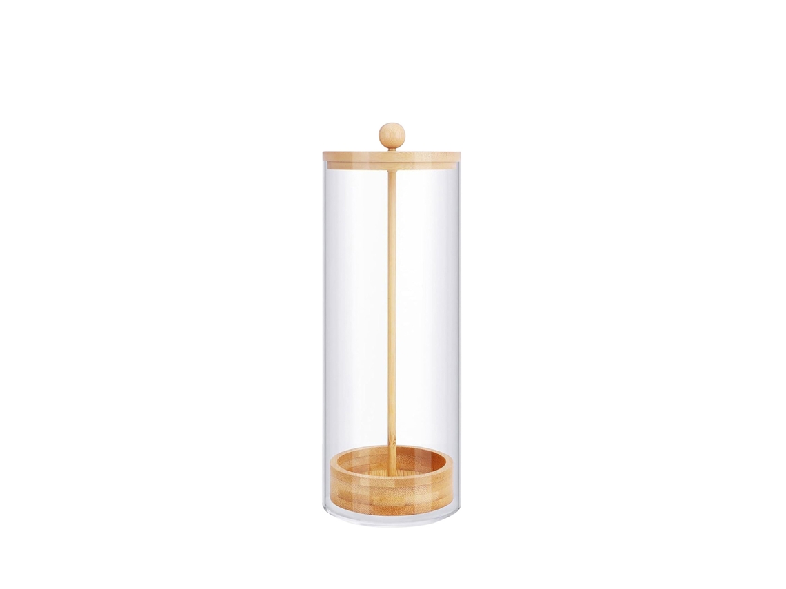 Suporte para canudos de madeira transparente organizador multiuso para mesa de sala de estar com S/MARCA