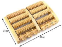 Massageador De Pés Com Rolo Madeira, Pés, 26 Polegadas.