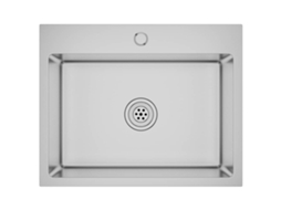 Kitchen Sink, Kitchen Sinks Vidaxl Prateado Aço Inoxidável (59 X 44 X 20 Cm (with Faucet Hole))