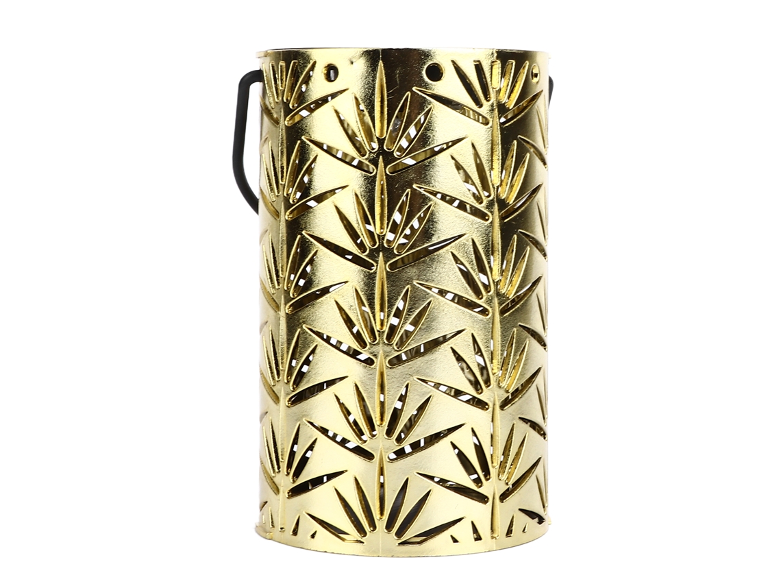 Lampa Pendente Led com Padrão de Folhas Vazadas para Decoração e Festa ao Ar Livre Dourada LAXISCREED