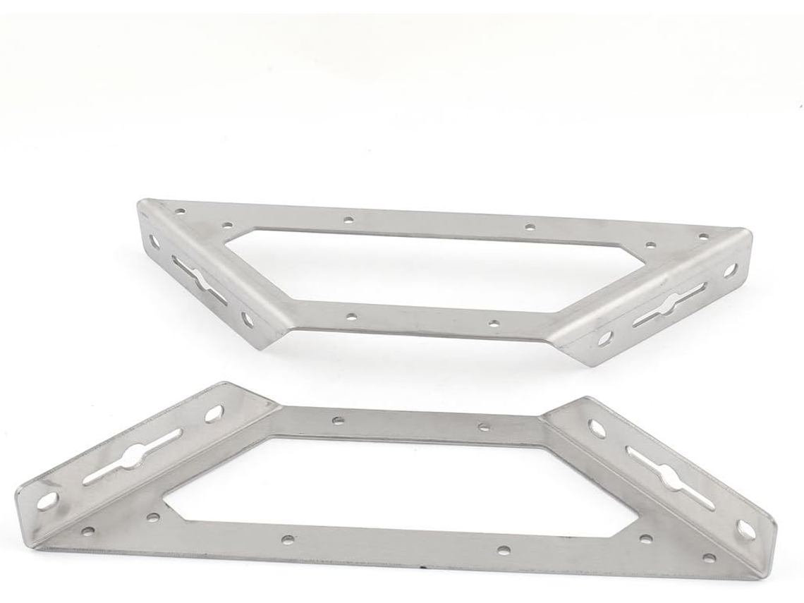 Aexit Conjunto De 2-ferragens E Fechaduras Portas, Em Aço Inoxidável Prateado, Suporte Prateleira, Fechaduras