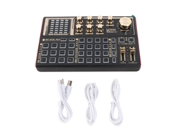 Placa De Som Para Live Sound Card Mixer Profissional Portátil Gravador E Streaming Com Alterador De Voz
