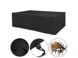 Capa Móveis Jardim - Proteção Mesa E Cadeiras Exterior - Impermeável E Anti Pó - Oxford 210d - Preto - 240x140x90 Cm