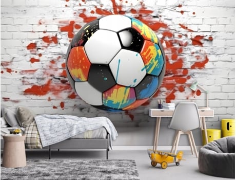 Papel de Parede WALLARENA Futebol Grafite (Multicolor - 416x254 cm)