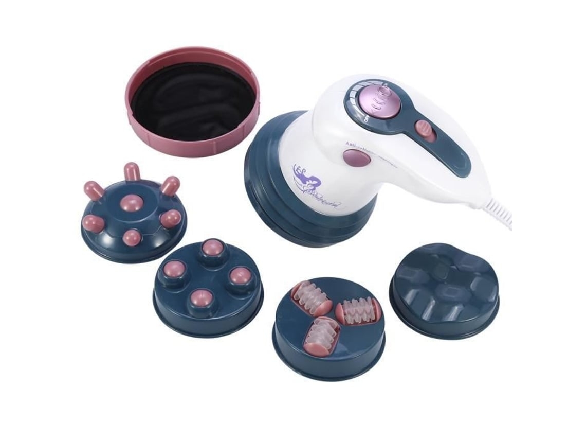 Massageador Elétrico Infravermelho para Queima de Gordura e Emagrecimento por Vibração + 3 Cabeças de Substituição, Compacto, Recarregável STELASPLEN