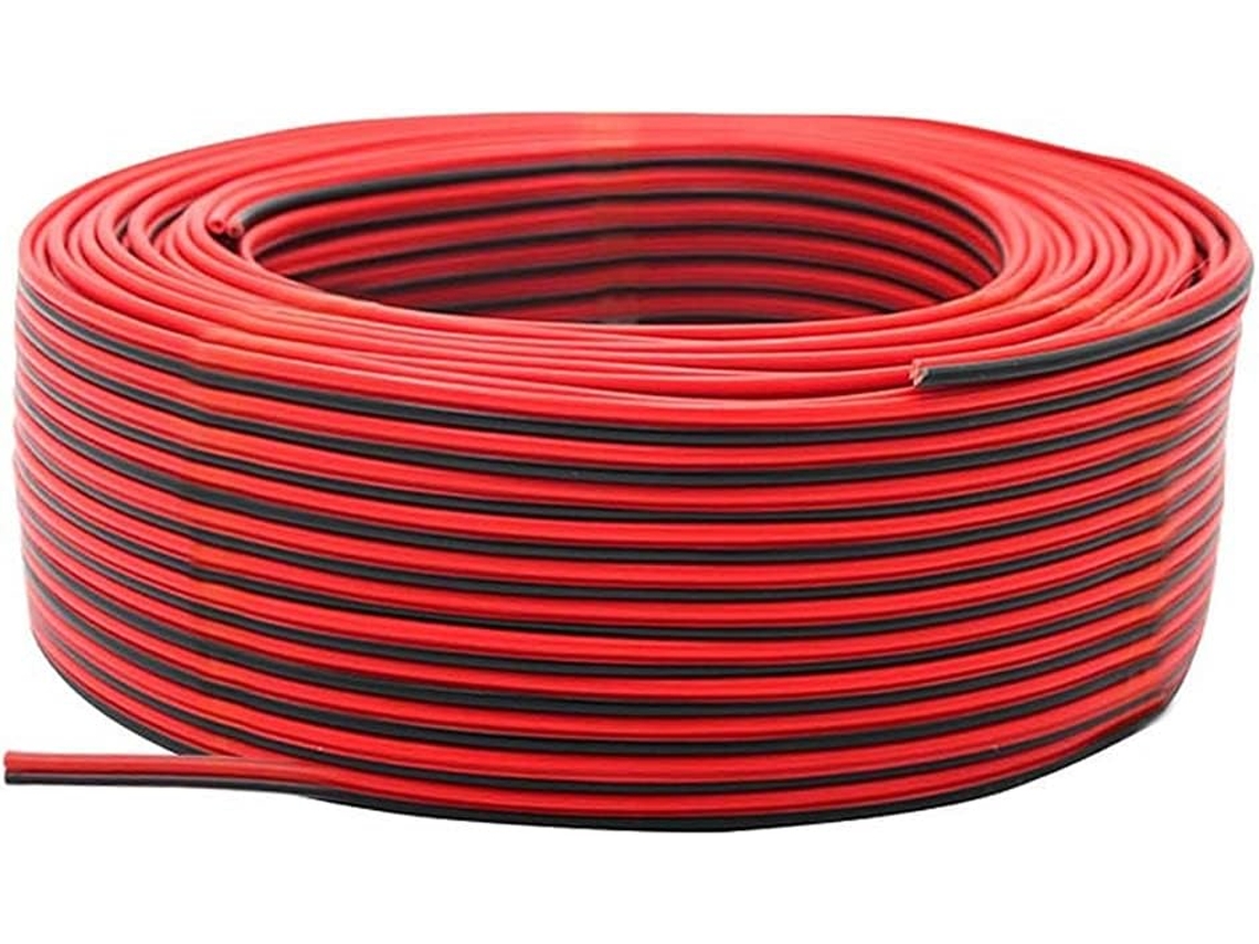 Cabo De Extensão De 2 Pinos, 100 M, 22 Awg, Para Barra De Led Vermelha E Preta, 12 V/24 V, Com 2 Fio Gokoco
