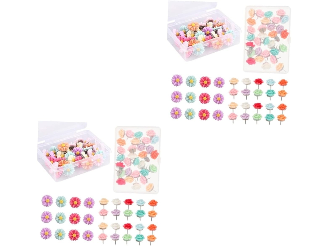 Tachinhas Série 2 Em Formato De Flor Para Quadros Avisos, Decorativas