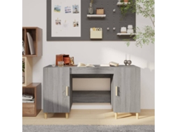 Vidaxl Secretária 140x50x75 Cm Derivados De Madeira Cinzento Sonoma