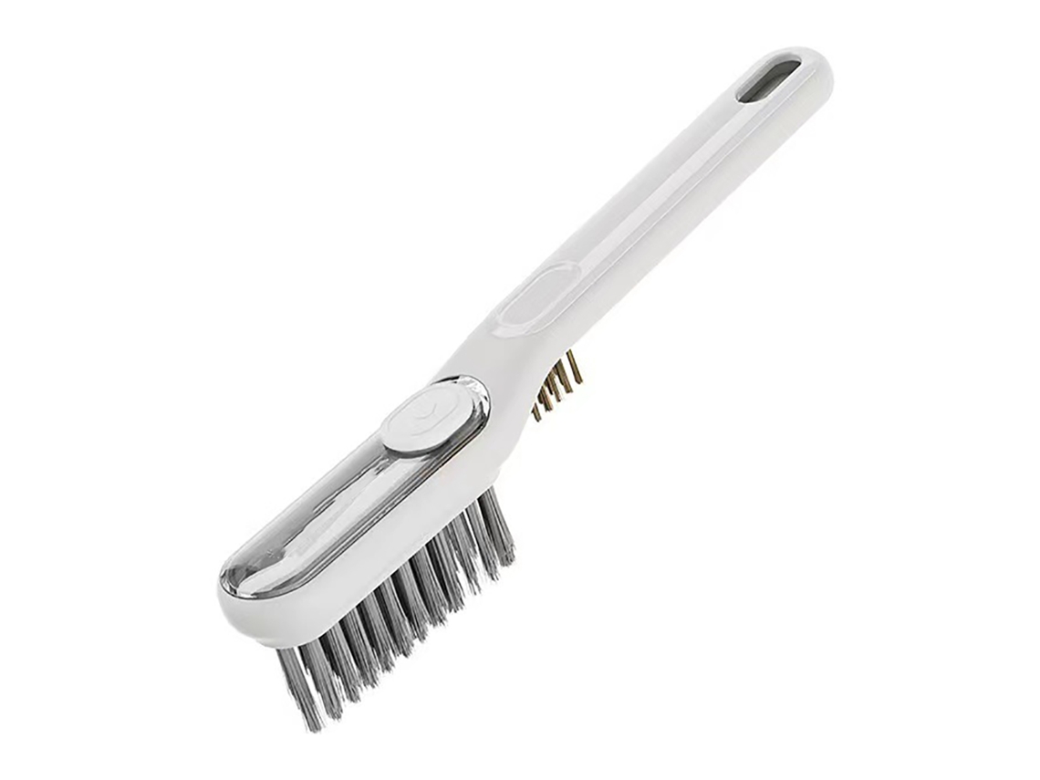 Escova de limpeza de frestas com cerdas duras multifuncional bifuncional preenchida com líquido branca S/MARCA