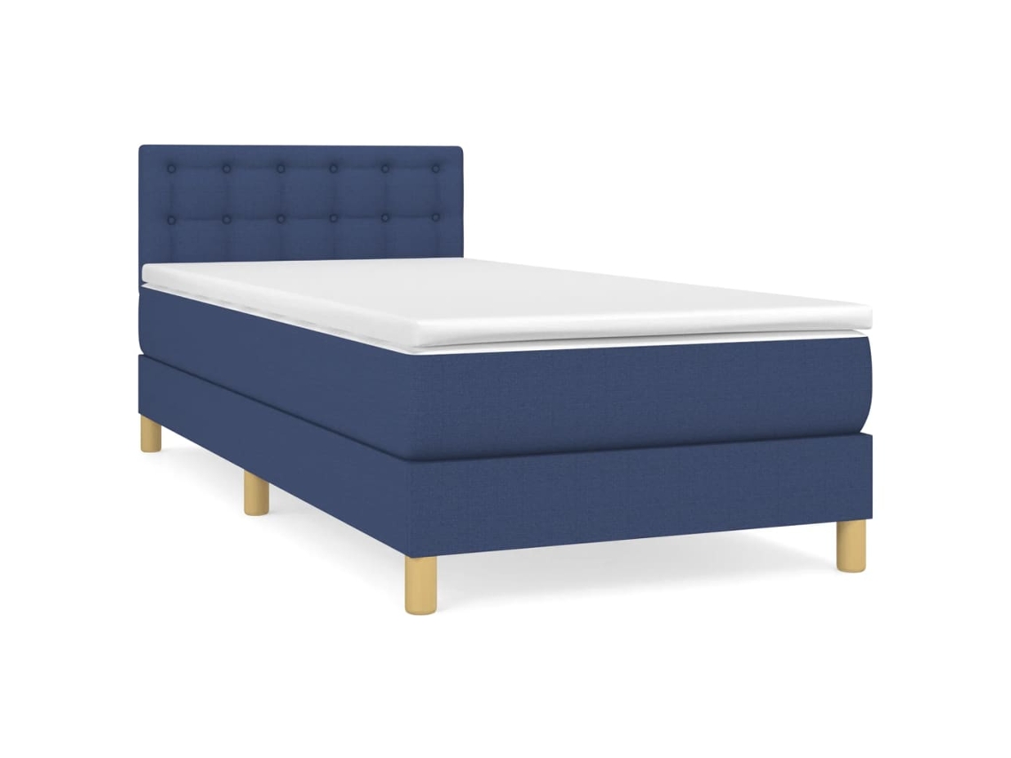 Box Spring Bed, Box Spring Beds Vidaxl Azul Tecido (90 X 200 Cm)
