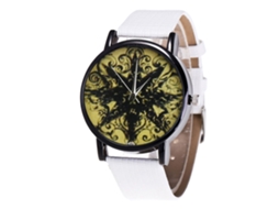 Relojes De Pareja Magic Pattern Cuero Para Amantes - Blanco