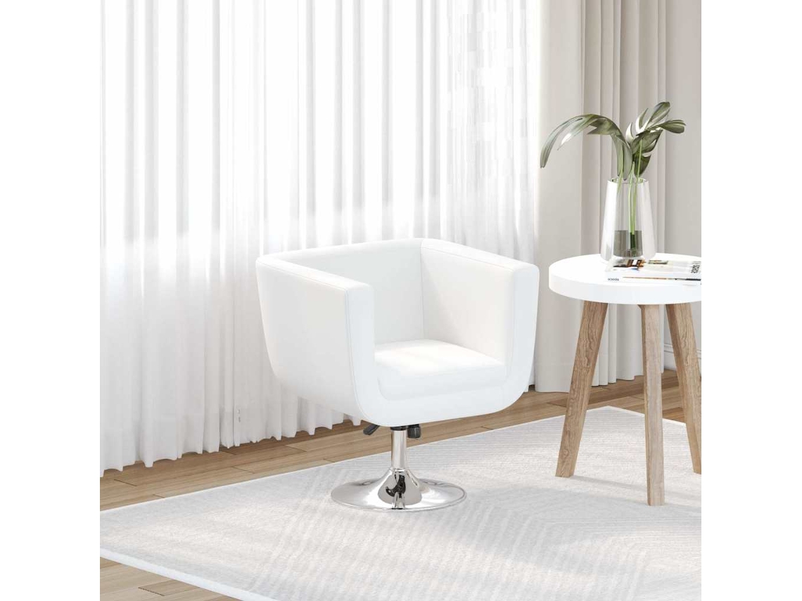 Vidaxl Banco De Bar Couro Artificial Branco