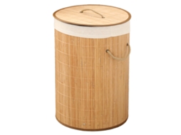 Cesta de Roupa Plegável de Bambú, Grande Capacidade, para Lavanderia e Compras