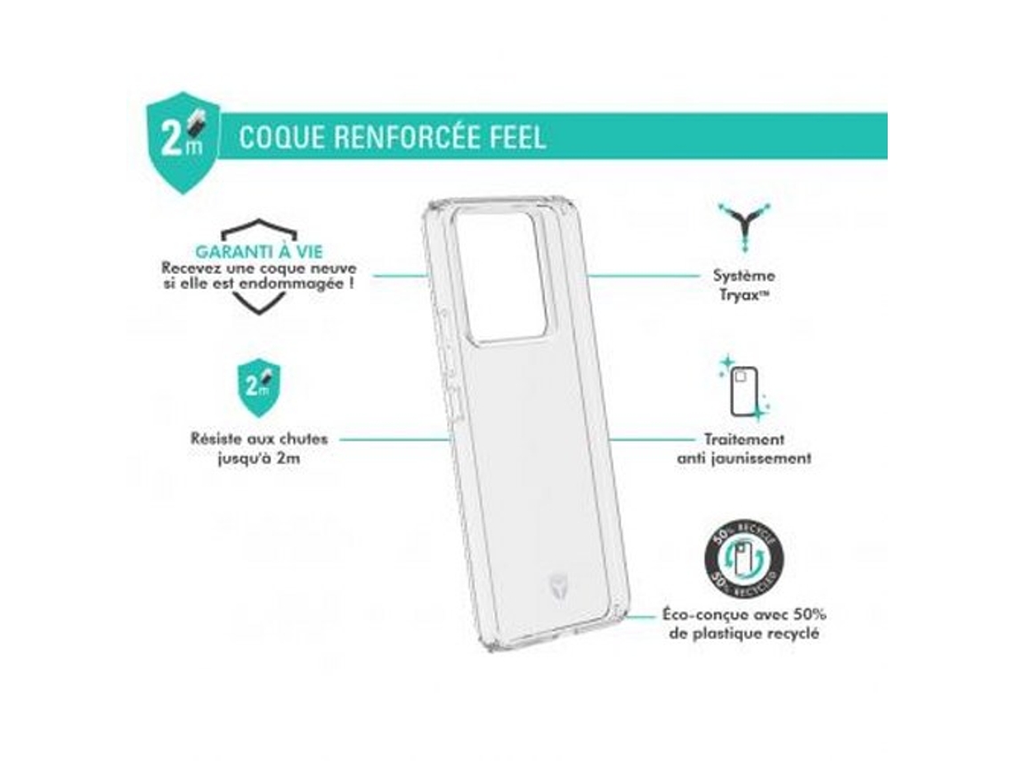Capa Inserções Reforçadas Sistema Feel para Xiaomi Redmi Note 13 Pro FORCE CASE Plástico Transparente
