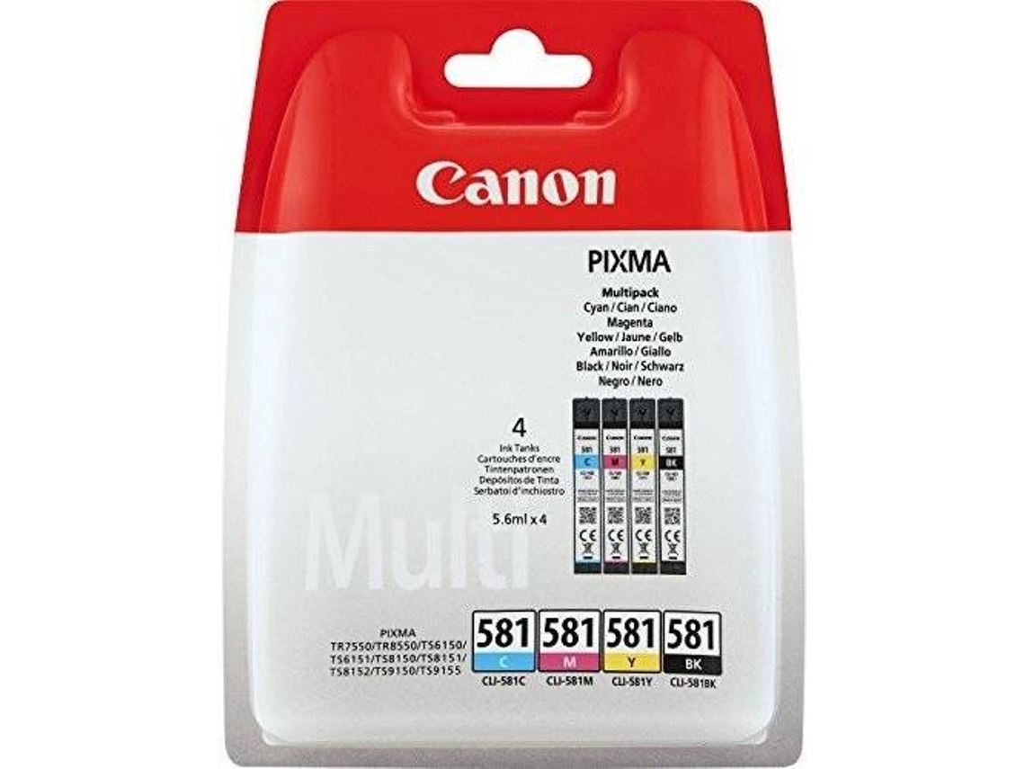 Tinteiro CANON Cli-581 C/M/Y/Bk Multicor (2103C004)