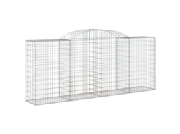 Gabion Basket, Gabion Baskets Vidaxl Prateado Ferro (300 X 50 X 120/140 Cm)