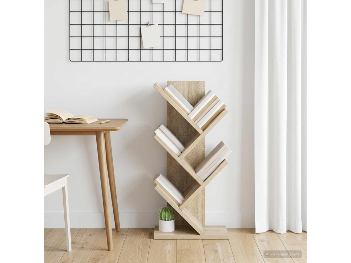 Vidaxl Estante De Livros Em Forma De Árvore 4 Andares 30 X 18 X 60 Cm