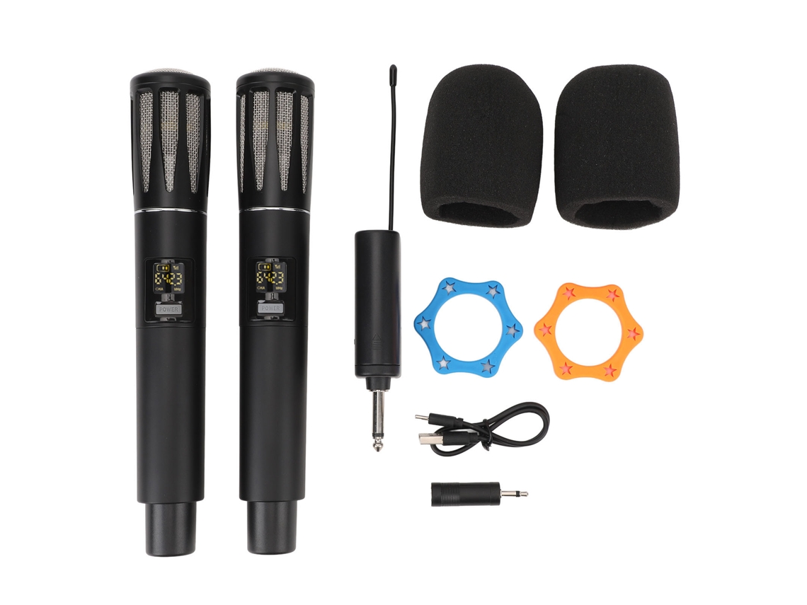 2026 micrófono Inalámbrico Dual Uhf Profesional, Micrófono Dinámico de Mano, Sistema de Micrófono Inalámbrico Dinámico