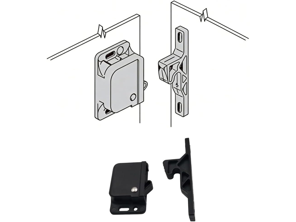 Conjunto de 2 Suportes Zinco Liga Laterais Reforçados Para Roupeiros,