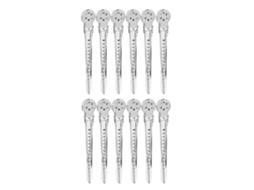 12pcs/box Grampos De Cabelo Para Estilo Salão Secionamento Prata Clips De Cabelo
