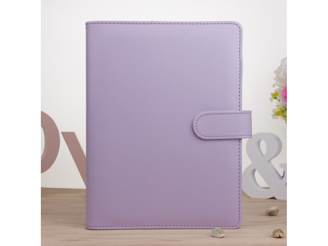 Caderno A6 Roxo Macaron Folha Solta Presente Meninas Notas Pequeno