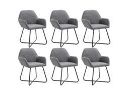 Dining Chair, Dining Chairs Vidaxl Cinzeto Tecido (n/a)