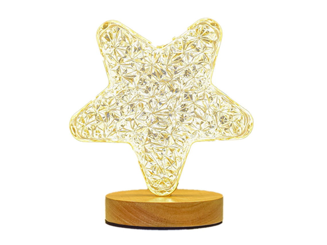Rebe-lâmpada De Mesa 3w Com Controle Remoto Luz Quente Função De Temporizador Usb Para Quarto Sala Estúdio Estilo Estrela
