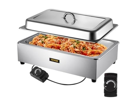 Aquecedor de Buffet 9 L 53,5 X 33,5 X 6,5 Cm Banho-maria Elétrico Temperatura Ajustável 30 80 °c 400 W Aquecedor de Buffet.bazarland30 POS