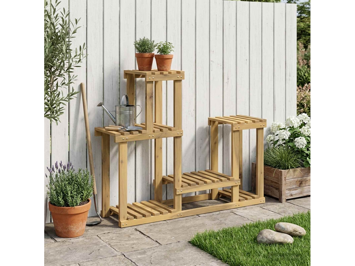 Vidaxl Suporte Para Plantas Branco 90 X 25 X 73 Cm