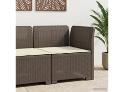 Vidaxl Sofá De Jardim 1 Lugar Com Almofada Look Rattan Pp