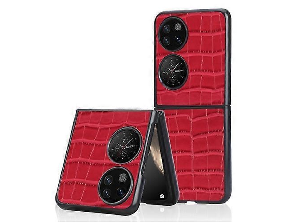 Capa Para Celular Huawei P50 Pocket Com Textura De Bambu