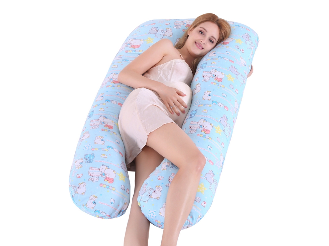 Almofada para Grávidas, Travesseiro de Dormir para Gestantes, Alívio Dor no Corpo Durante a Gravidez SPQMENT (140x80cm urso)