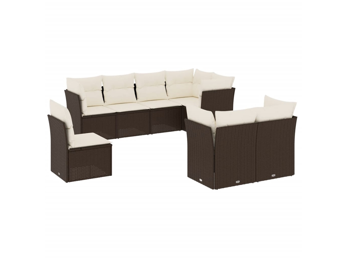 Garden Sofa Set, Garden Sofa Sets Vidaxl Marrom Rattan / Vime (n/a)