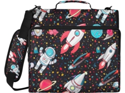 Mochila Fofa De Astronauta Desenho Animado, Organizador Com Zíper E Compartimento Laptop, Armazenamento Resistente