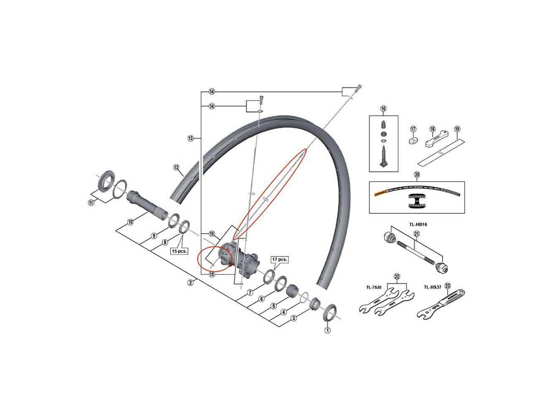 Shimano Spoke Wheel M8000 Tl27.5
