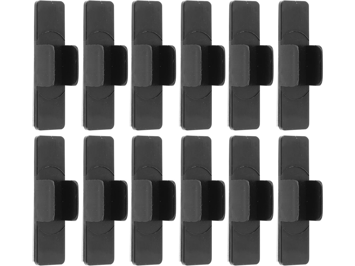 Conjunto Aboofan com 20 prendedores de lápis autoadesivos de plástico, ideais para mesa e escola.
